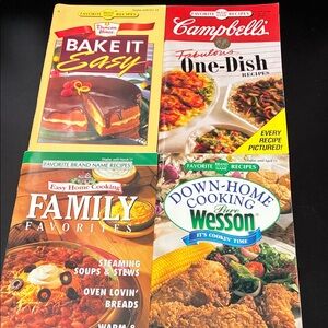 Vintage set of four Favorite Brand Name Recipe Cookbook magazines